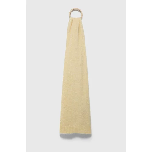 American Vintage Kratki vuneni šal za žene, boja: žuta, jednobojni model