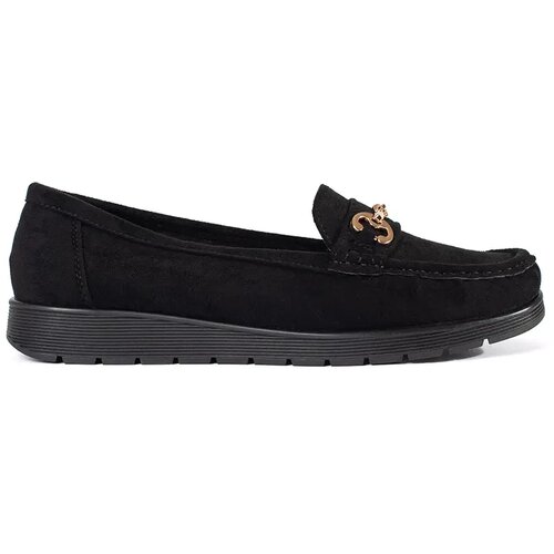 SEASTAR Women&amp;#039;s black suede loafers Slike