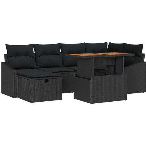  Sjedeća garnitura za vrt 7 kom. poliratan 233.5 x 123.5 x 85 cm Slike
