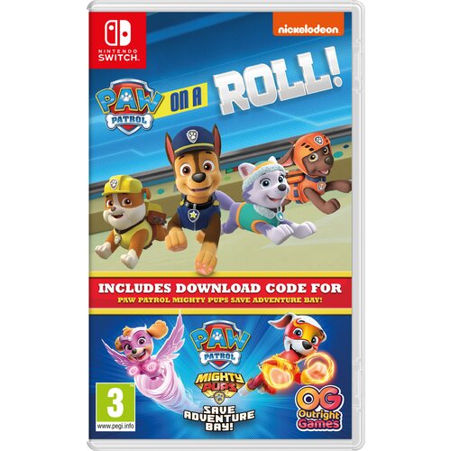 Outright Games PAW PATROL: ON A ROLL! &amp; MIGHTY PUPS BUNDLE NSW Cene