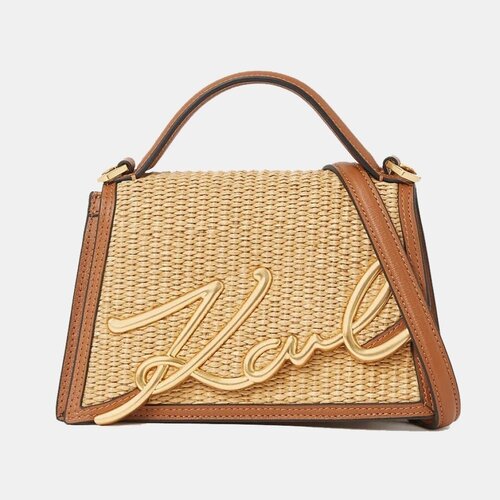 Karl Lagerfeld Torbe SIGNATURE 2.0 SM CB RAFFIA Kostanjeva Cene
