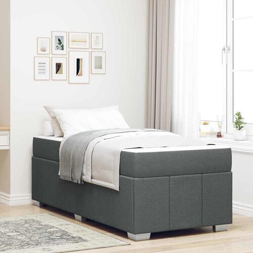 vidaXL Krevetna konstrukcija Tamno siva 90 x 200 cm tkanina Cene