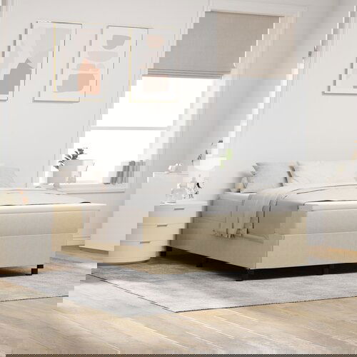 vidaXL Krevetni Okvir Svijetlozelena siva Drvo, tkanina 160 x 200 cm Cijene