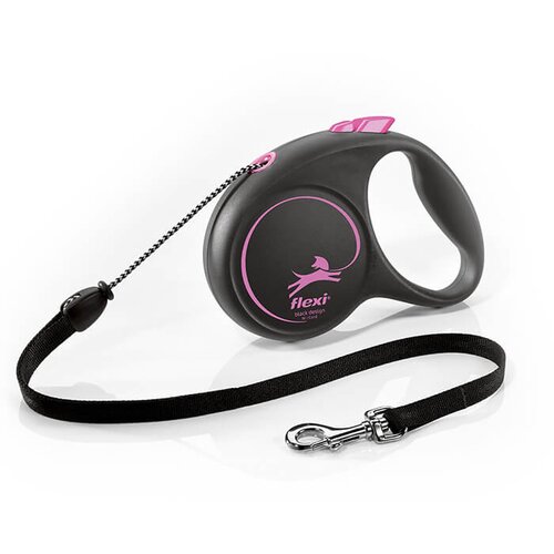 Flexi black design - automatski povodac za pse (pink) m uže Cene