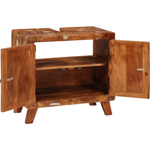 vidaXL Kupaonski ormar Višebojna Čvrsto drvo manga, inženjersko drvo Cene