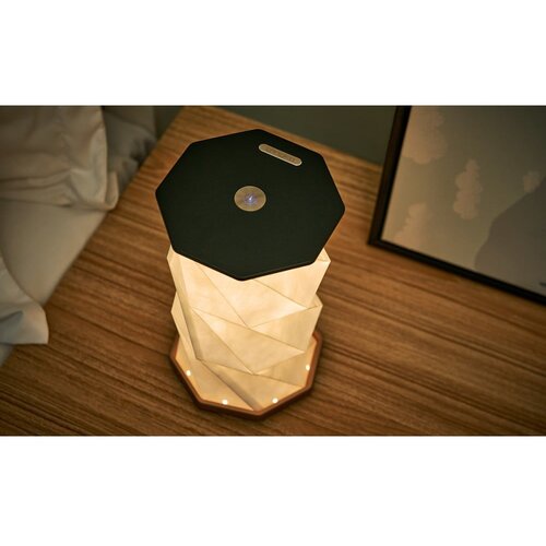 Gingko Črna LED namizna svetilka (vi&amp;scaron;ina 18 cm) Twist Hexagon &amp;ndash; Slike