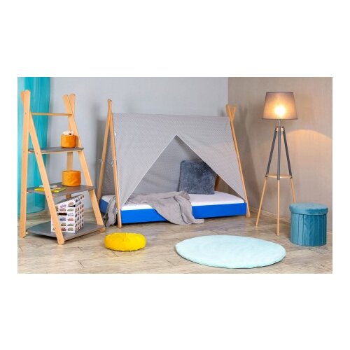 Made in Poland Dečiji krevet sa nadstrešnicom i dušekom 180x80cm Tipi svetlo plavi Cene