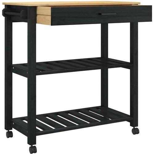 Kuhinjski kolica MONZA Crna 84 x 40 x 88,5 cm Slike