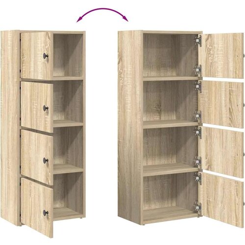 VidaXL Regal za knjige boja betona 40x24x102 cm konstruirano drvo Slike