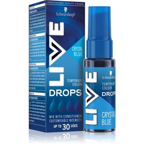 Schwarzkopf LIVE Drops izpiralna barvna senca odtenek Crystal Blue 30 ml Cene