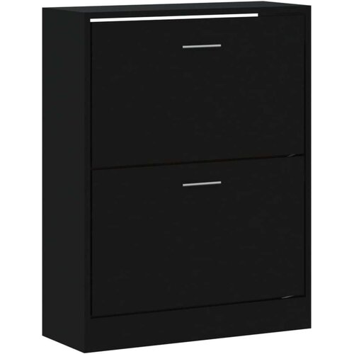 VidaXL ormarić za cipele crni 63 x 24 x 81 cm od konstruiranog drva Slike