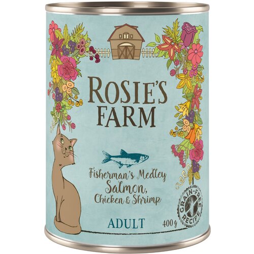 Rosie's Farm Adult 6 x 400 g - Losos i piletina s kozicama Cijene