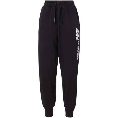 Karl Lagerfeld jeans Hlače črna / bela Slike