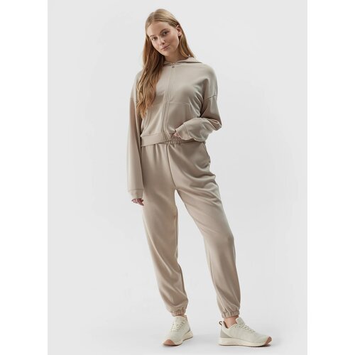 4f Women's jogger sweatpants with the addition of modal - beige Cijene