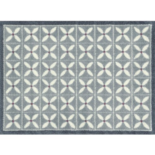 wash+dry PREDPRAŽNIK Flower Fields Grey 60/85 cm potiskano bela, svetlo siva Cene