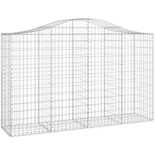  Lučne gabionske ko&amp;scaron;are 12kom 200x50x120/140cm pocinčano željezo Slike