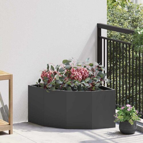 vidaXL Kutni Sadič Crna 60 x 60 x 35 cm Čelik Cijene