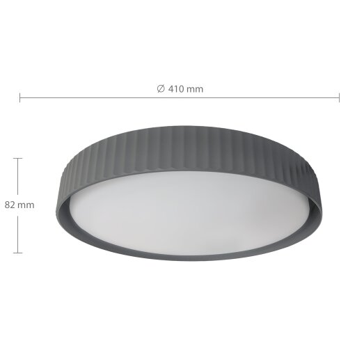  Brilagi - LED prigu&amp;scaron;iva plafonska svetiljka LUCIA LED/48W/230V prečnik 41 cm siva + daljinski upravljač Slike
