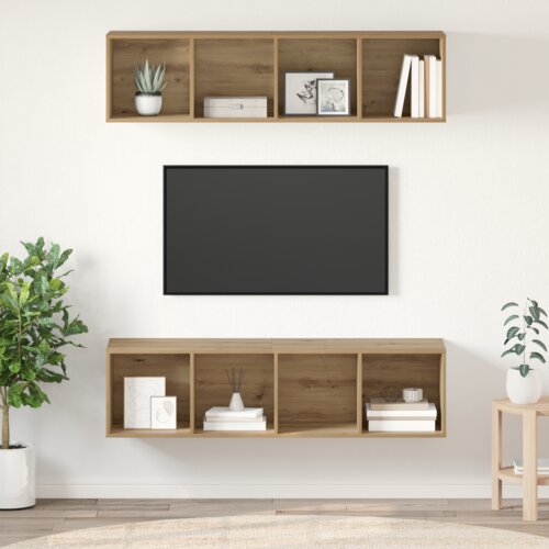 VidaXL Komplet TV omaric 2 pcs artisan hrast 37 x 37 x 142.5 cm Slike