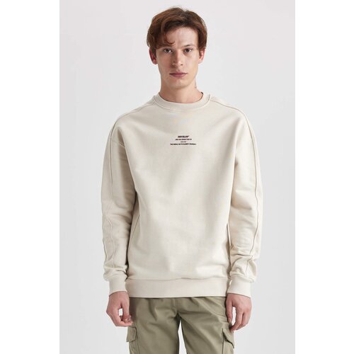 Defacto Boxy Fit Printed Long Sleeve Sweatshirt Slike
