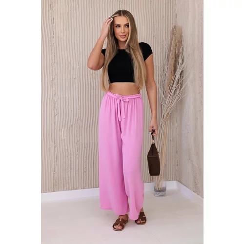 Kesi Wide-waisted trousers in light pink colour