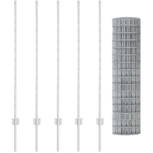  Set ograda za vrt 2 komada Pocinčani čelik 10 x 1 2 m Izdržljivo Slike