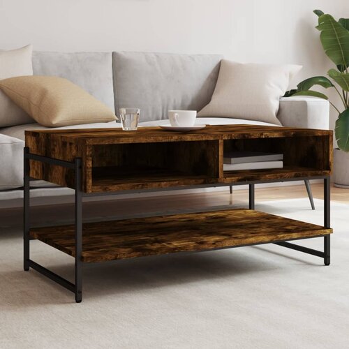 VidaXL Stolić za kavu boja hrasta 90x50x45 cm konstruirano drvo Slike