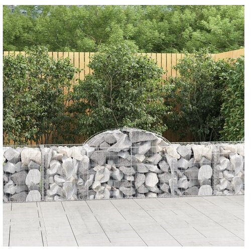 vidaXL Obokana gabionska kosara 10 kosov 200x50x60/80cm cink Cene