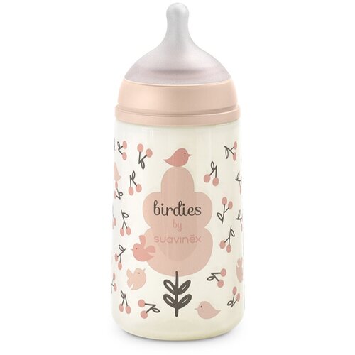 Suavinex Birdies Anticolic Baby Bottle bočica za bebe Pink 270 ml Slike