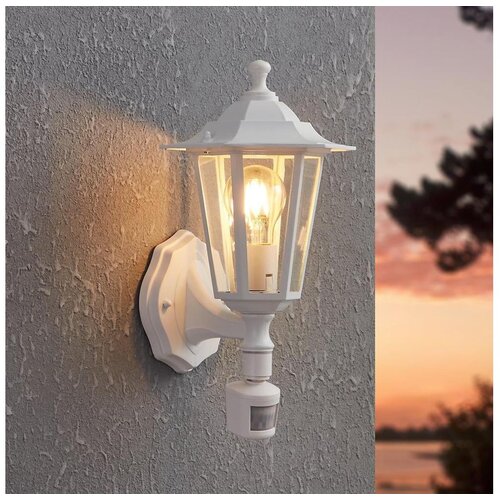 Eglo laterna 5 spoljna zidna lampa/1, e27, senzor, bela Slike