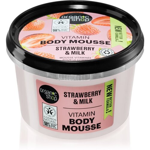 Organic Shop Strawberry & Milk pjena za tijelo 250 ml Cijene