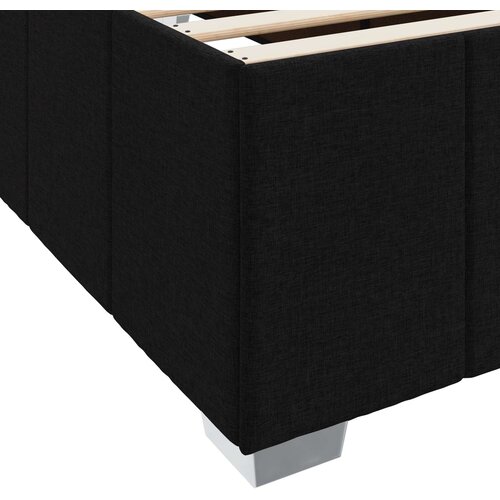  Krevetna konstrukcija s madracem Crna 90 x 200 cm tkanina Slike