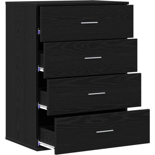 VidaXL Ormarić / Komoda Crni hrast 60 x 39 x 80 cm Konstruirano drvo Slike