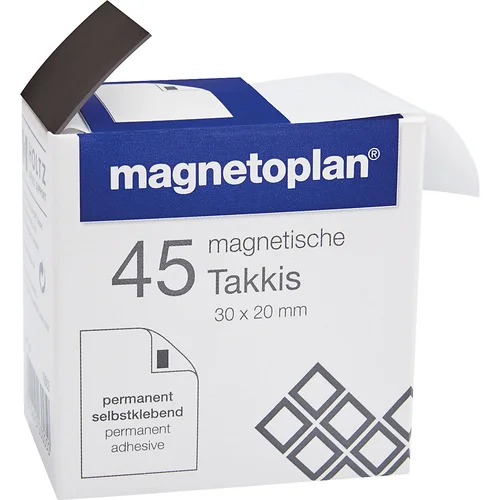 magnetoplan Samolepilne magnetne ploščice, DxŠ 30 x 20 mm, v podajalniku, DE 450 kosov