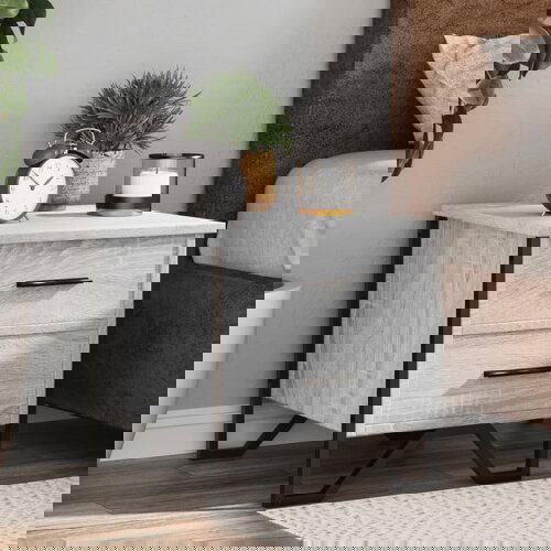 VidaXL Noćni ormarići 2 kom boja hrasta 40x41x40 cm konstruirano drvo Slike