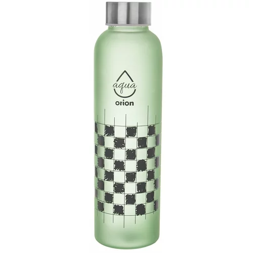 Orion Zelena steklena steklenica za vodo 600 ml Šachovnice –