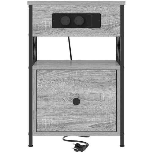  Noćni ormar Siva Sonoma 40 x 31 x 60 cm Konstruirano drvo Slike