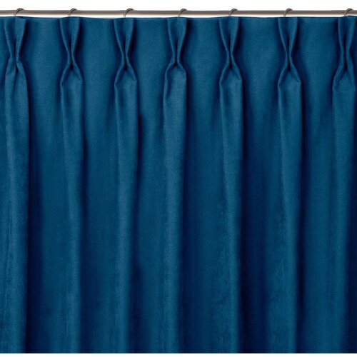  Curtain MILANA color indigo style classic flex 7.5 cm with double pleat chenille 220x225 HOMEDE Cene