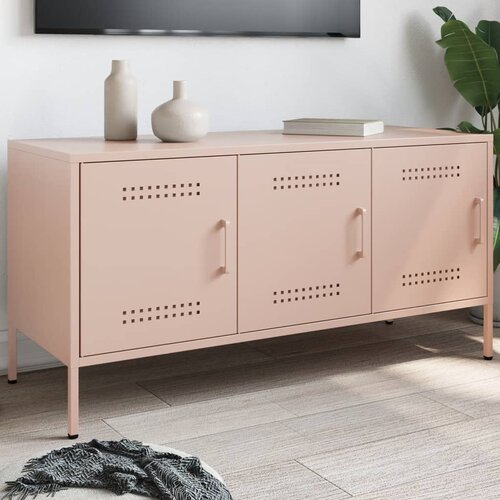 vidaXL TV omarica roza 100,5x39x50,5 cm jeklo Cene