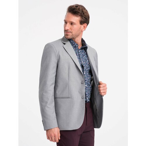 Ombre Classic men's jacket with pillowcase pocket - grey Slike