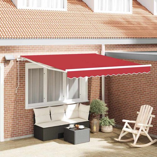  Skrovita tenda Crvena 300 x 250 cm Tkanina i čelik Cene