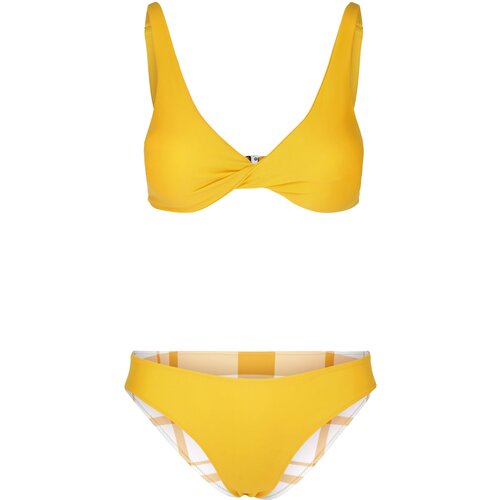 CUPSHE Ženski dvodelni kupaći D120 žuto-beli Slike