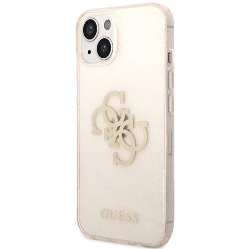 Guess GUHCP14SPCUGL4GTR ovitek za iphone 14 6.1 - prozoren z zlatimi ble&amp;scaron;čicami Slike