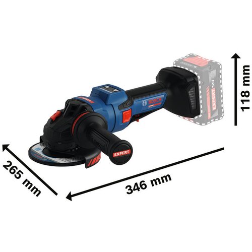Bosch EXPERT EXWS18V-15PS Ugaona brusilica 06019M6401 Slike