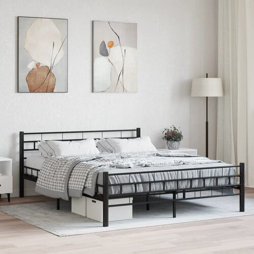Furnova Posteljni okvir črn jeklen 160x200 cm, (21931595) Slike