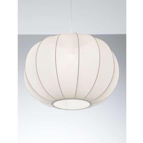 Nova Luce Mat bela tekstilna viseča svetilka &amp;oslash; 50 cm Delina &amp;ndash; Slike