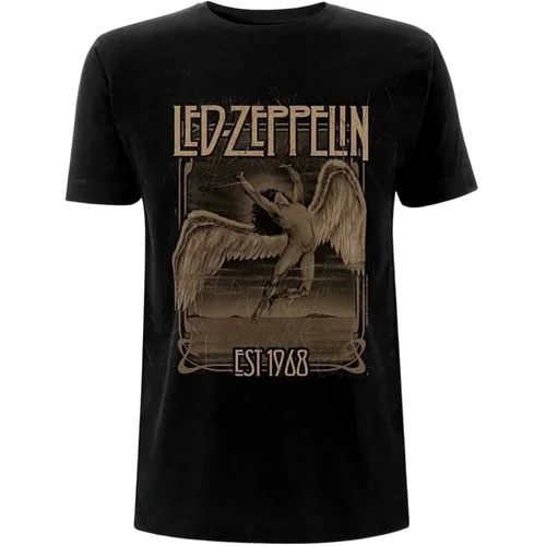 Led Zeppelin Majica Faded Falling Unisex Black L