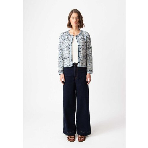 IVKO WOMAN jakna o-izrez/ maroko motiv - kina plava 251711.036 Slike