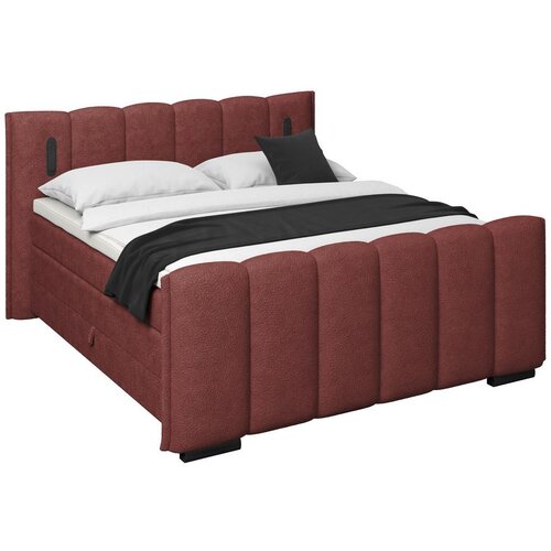 Premium Living Postelja Boxspring Elysia, Bordo, 160x220 Cene