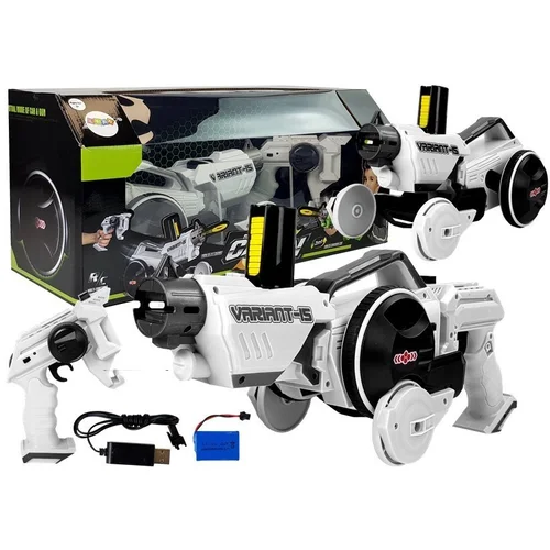  Gun Launcher Car 2 in 1 Remotely Operated Foam Discs White